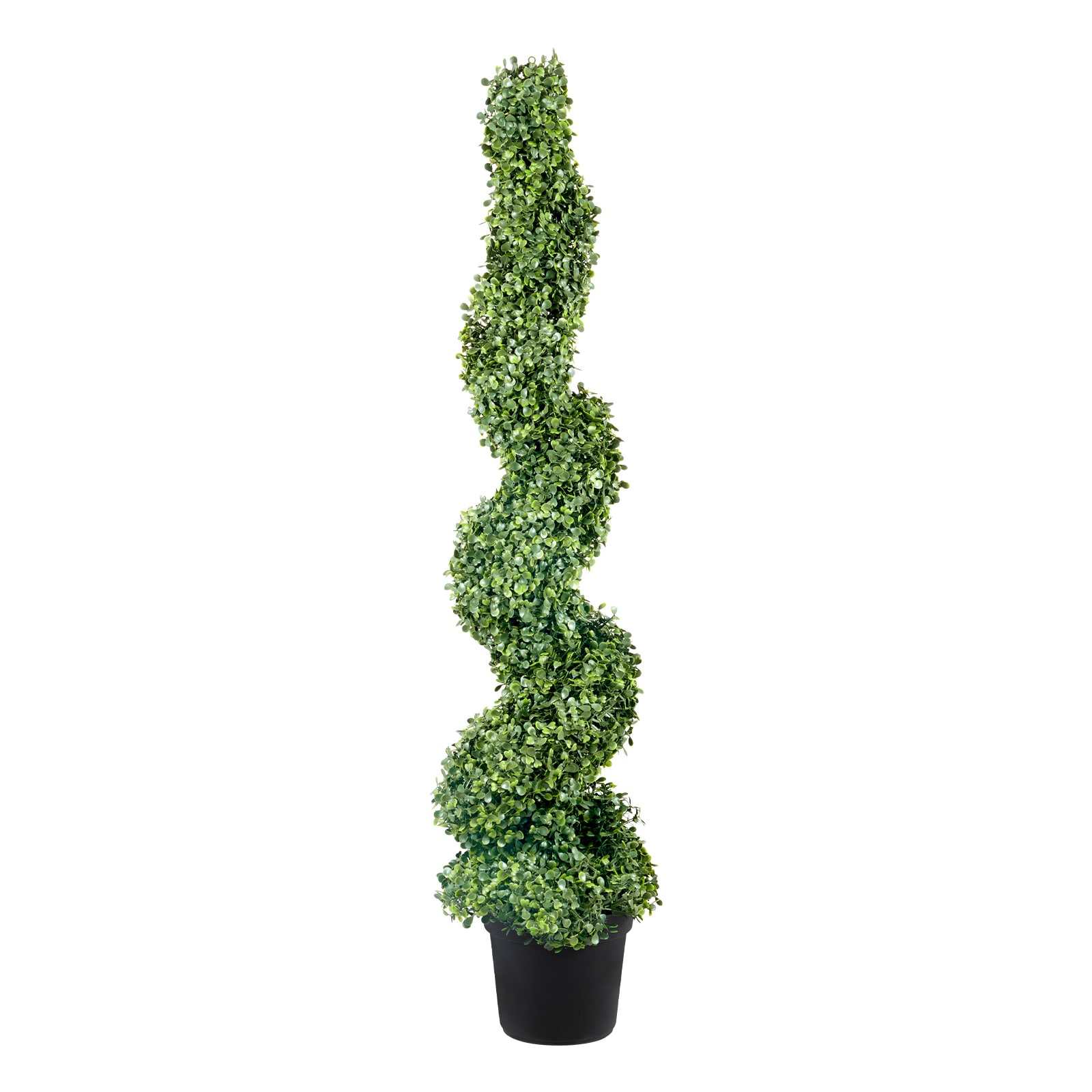 Artificial Boxwood Spiral Topiary Tower Decorative Plant Set_voghion.com
